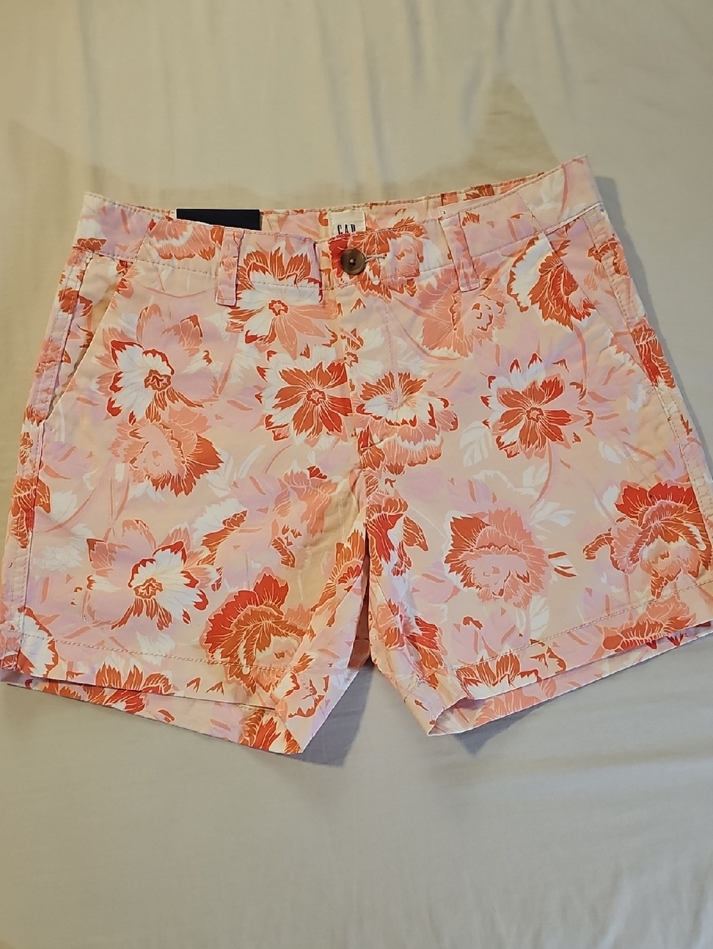 GAP Pink Floral Bermuda 5" Shorts